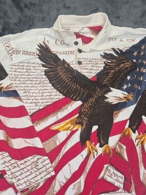 Guide Gear Polo Shirt Men's Patriotic USA Flag American XXLarge Long Sleeve